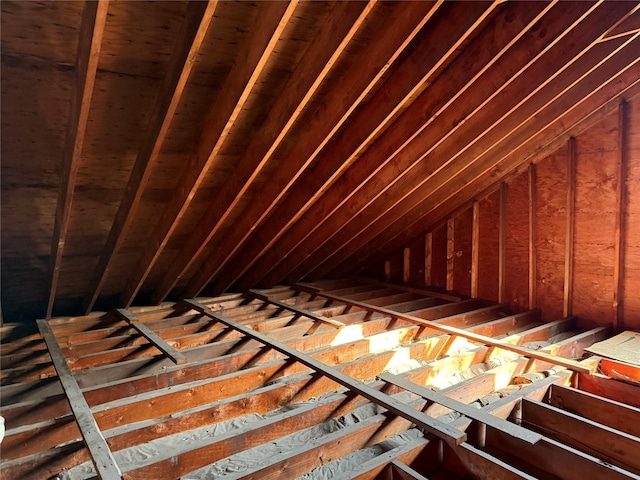 view of attic