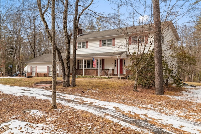 view of front of house with a porch