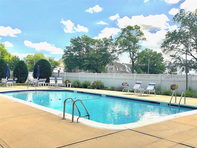 view of pool with a patio area