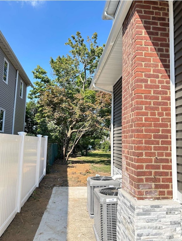 view of patio featuring central AC