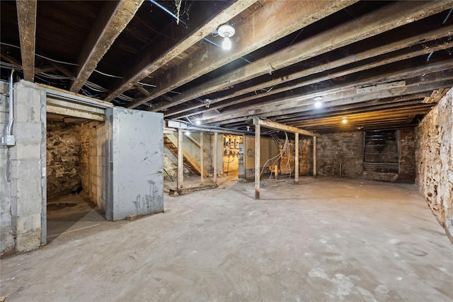 view of basement