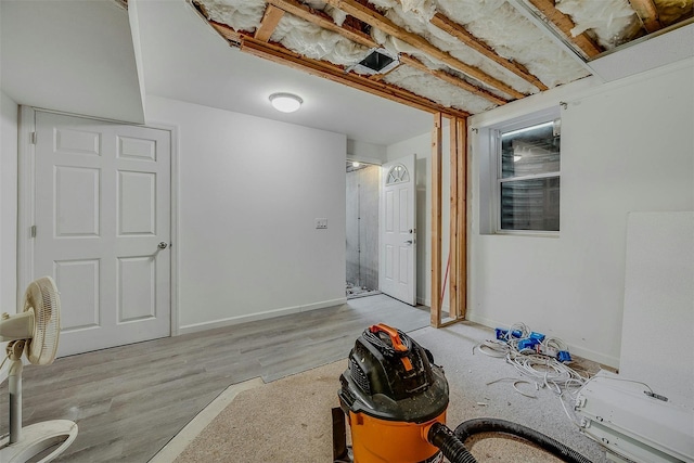 interior space featuring light hardwood / wood-style floors