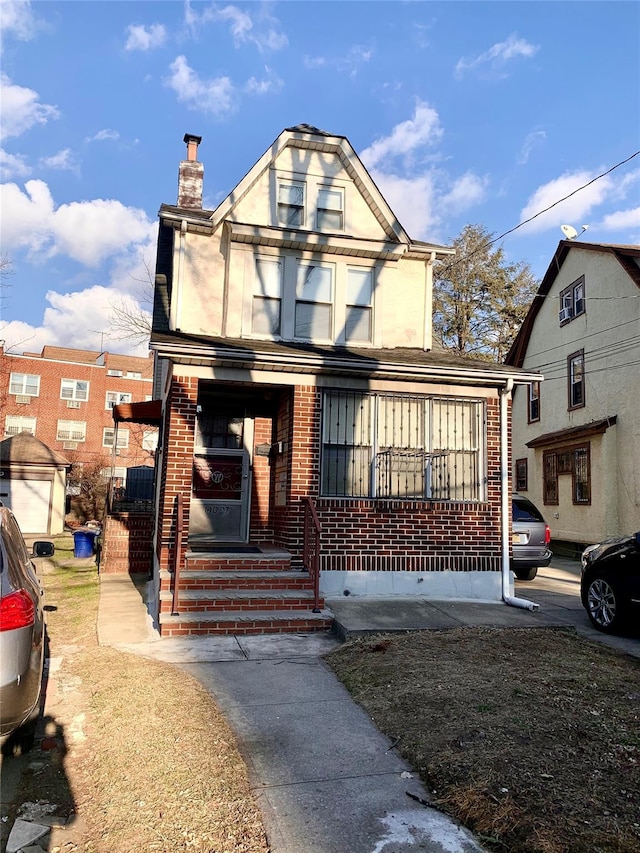 view of front facade featuring a porch