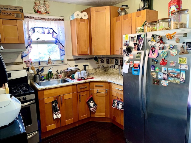 kitchen with sink and stainless steel appliances