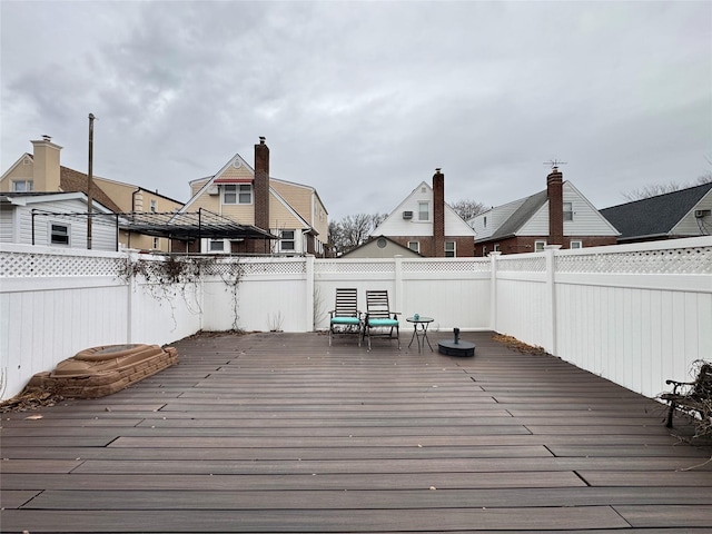 view of wooden terrace