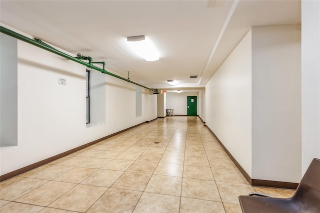 interior space with light tile patterned flooring