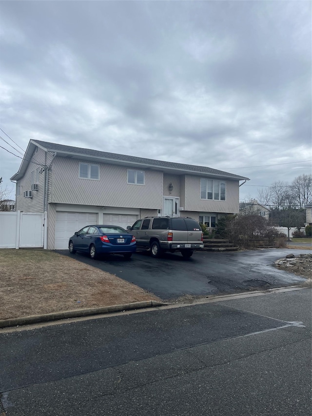 bi-level home with a garage