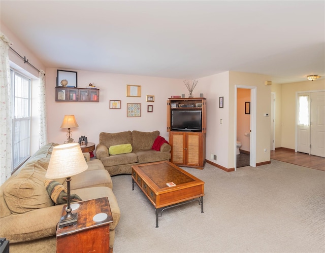 view of carpeted living room