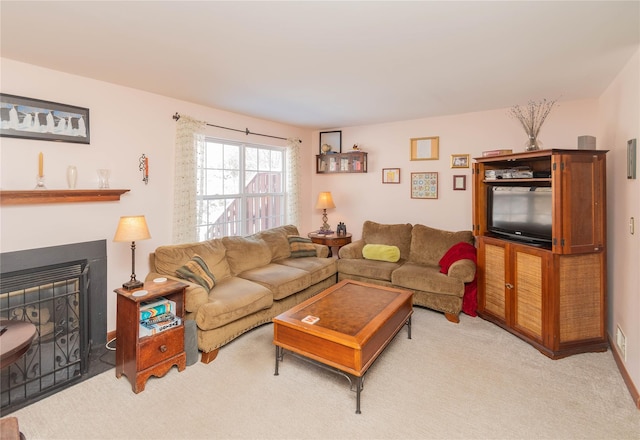 view of carpeted living room