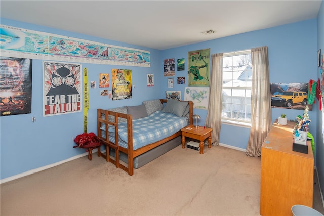 bedroom featuring carpet flooring