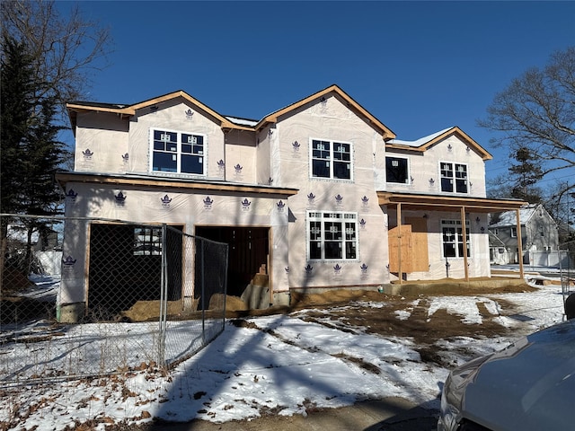 view of front of home featuring covered porch