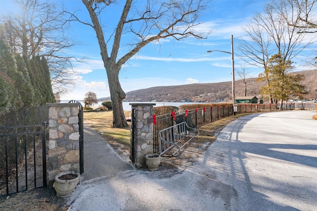 view of home's community featuring a mountain view