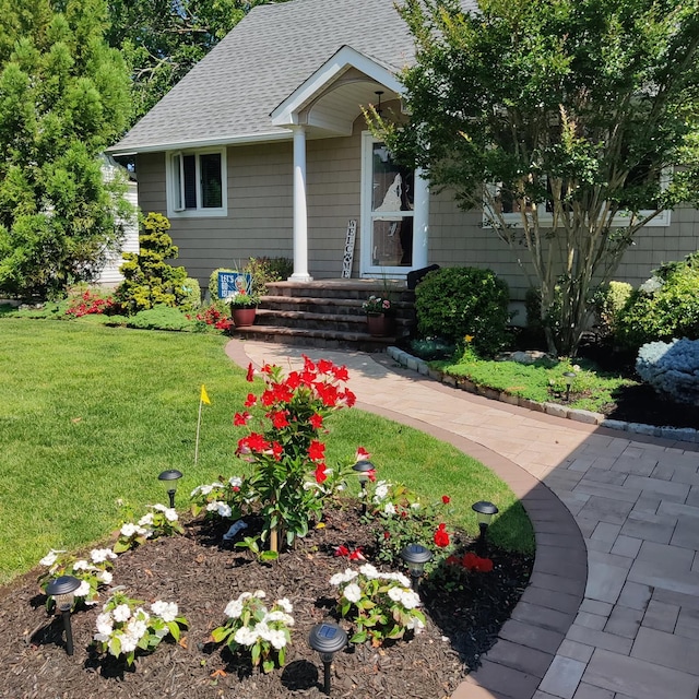 view of front of house featuring a front yard