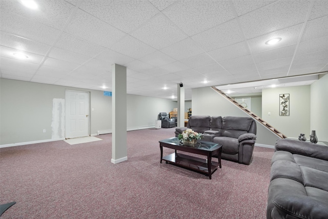 view of carpeted living room