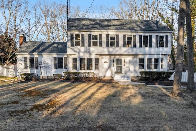 colonial house with a front yard