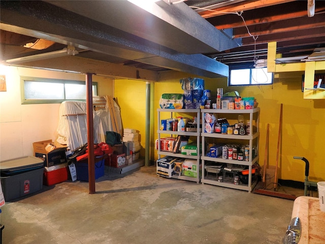 below grade area featuring a healthy amount of sunlight