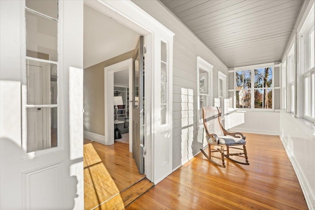 view of sunroom