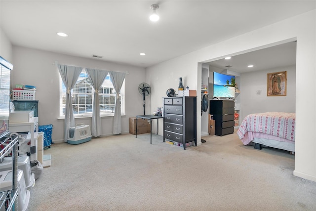 view of carpeted bedroom