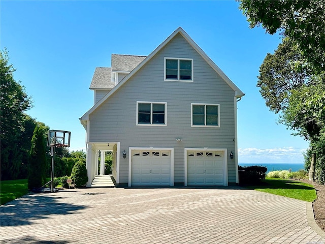 view of property exterior featuring a garage