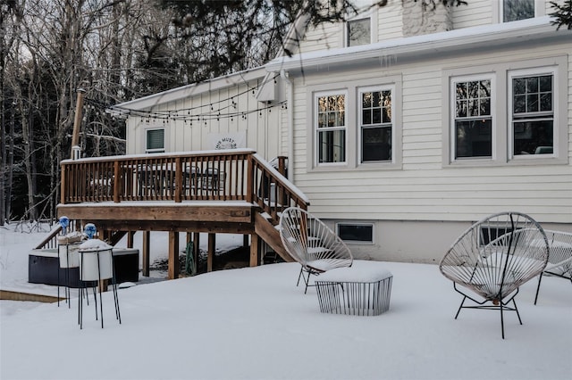 exterior space with a wooden deck