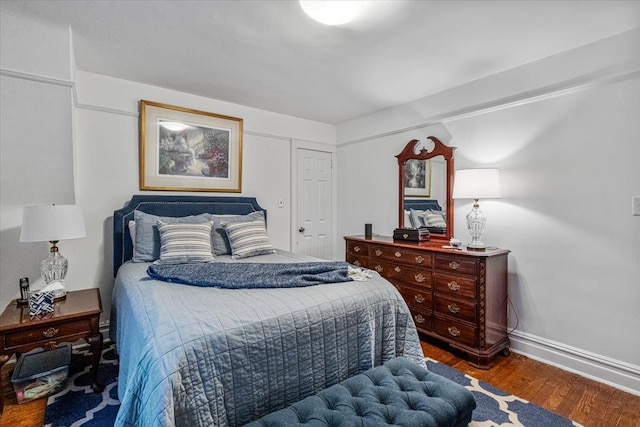 bedroom featuring hardwood / wood-style floors