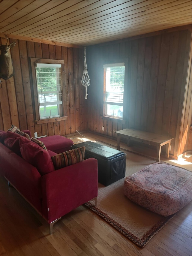 1139 State Route 17b, Mongaup Valley, NY 12762 - living area with wooden ceiling, wood finished floors, and wood walls