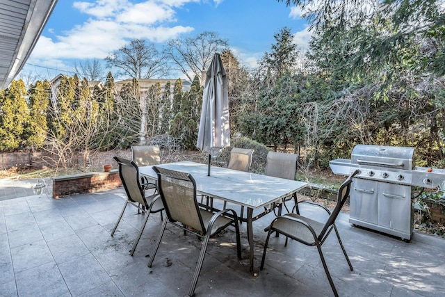 view of patio / terrace featuring area for grilling