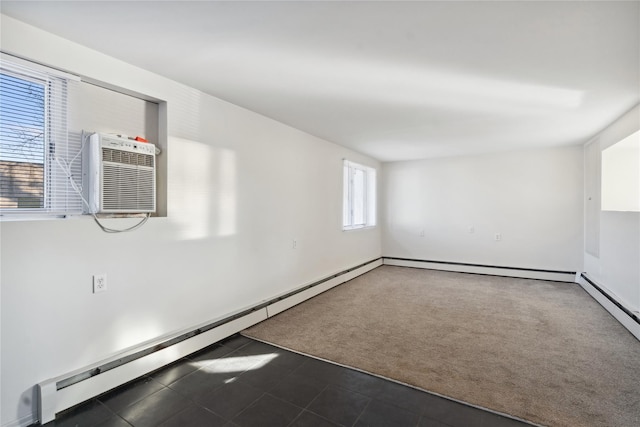 carpeted spare room featuring cooling unit