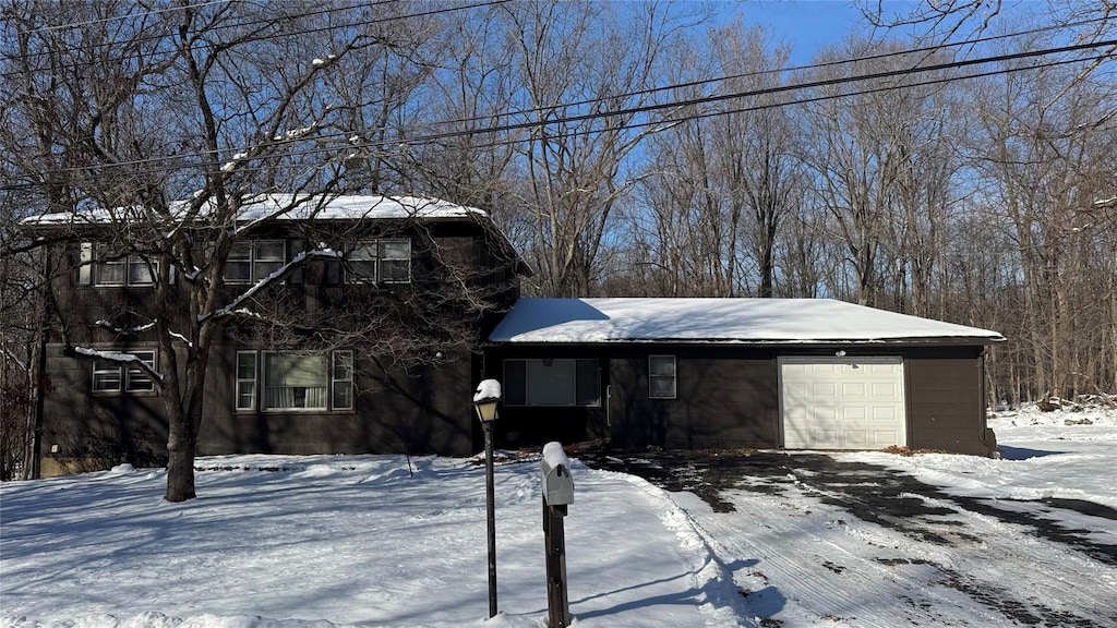 view of front property with a garage