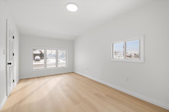 empty room featuring light hardwood / wood-style flooring