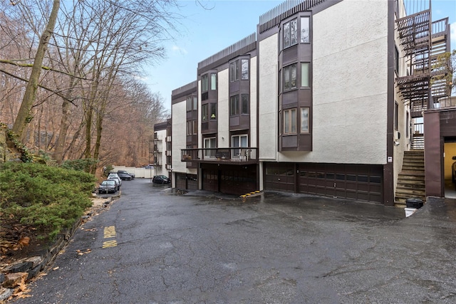 view of property with a garage