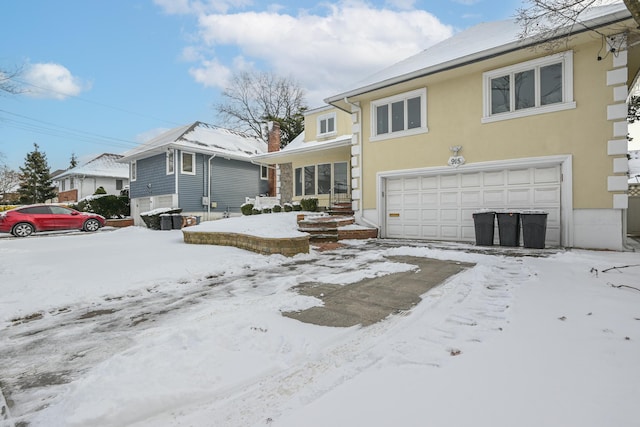 view of front of house featuring a garage