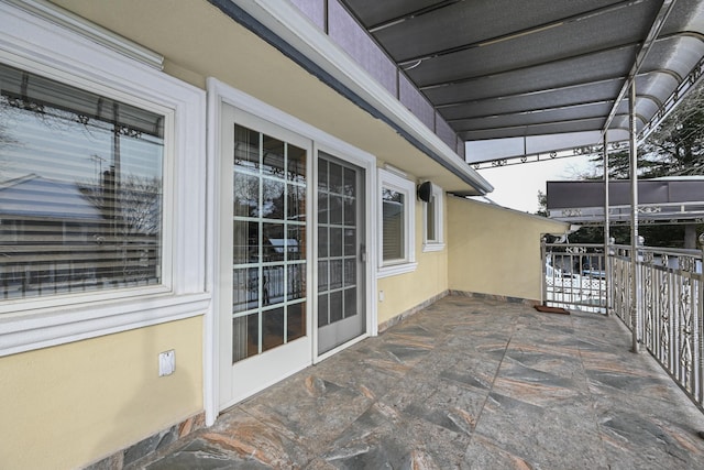 view of patio / terrace featuring a balcony