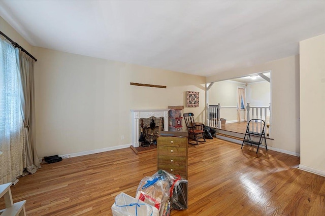 miscellaneous room with hardwood / wood-style flooring