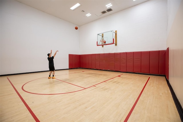 view of basketball court