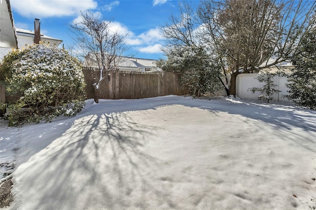 view of snowy yard