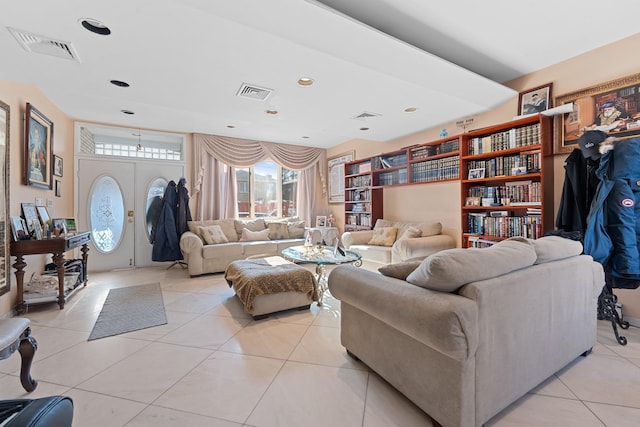 138-65 63rd Ave, Flushing, NY 11367 - living room with light tile patterned flooring and recessed lighting