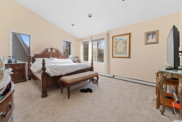 138-65 63rd Ave, Flushing, NY 11367 - bedroom featuring carpet flooring, baseboard heating, and lofted ceiling