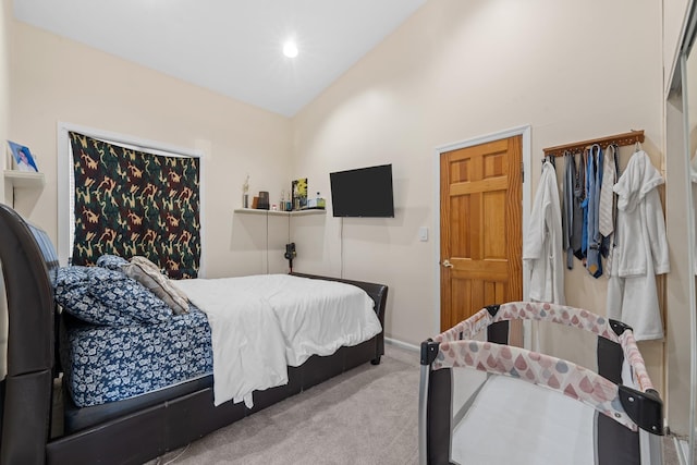 138-65 63rd Ave, Flushing, NY 11367 - carpeted bedroom with vaulted ceiling