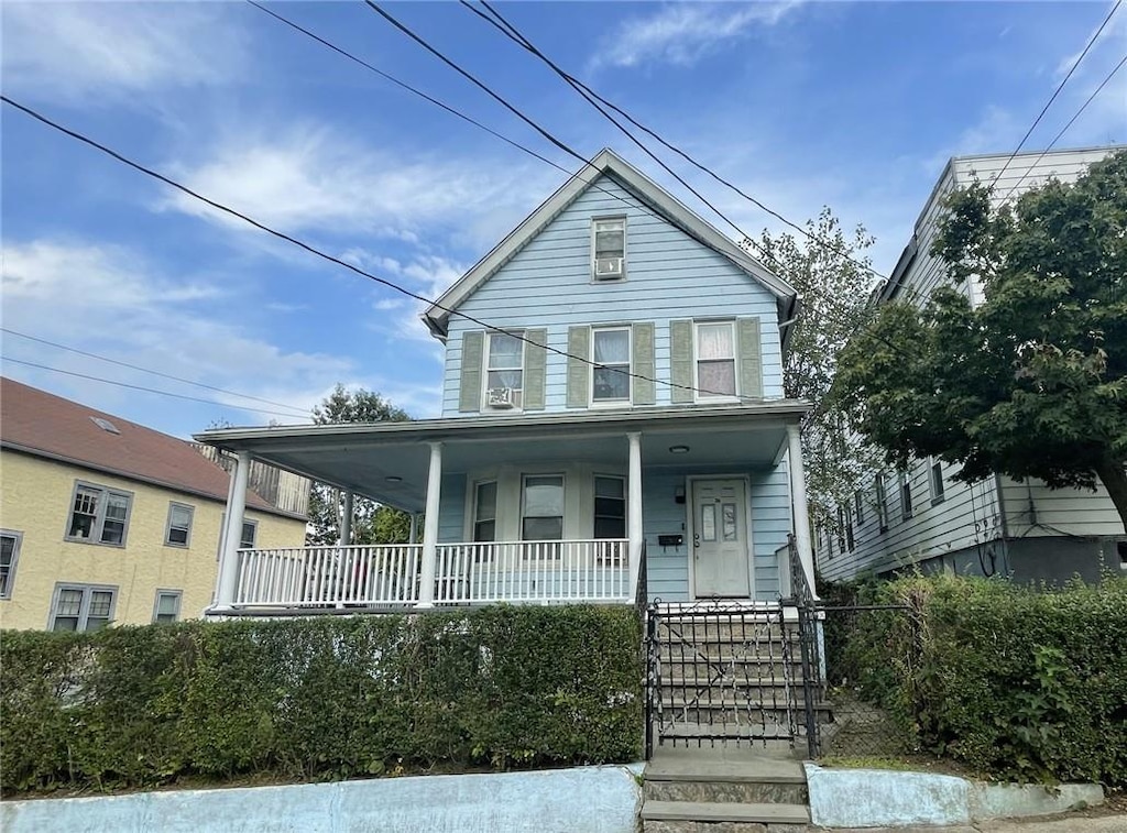 view of front of house with covered porch