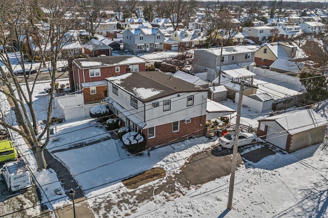 view of snowy aerial view