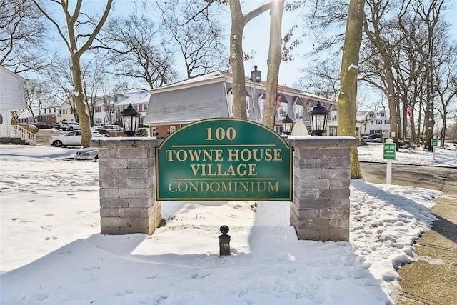 view of community sign