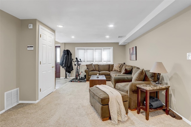 view of carpeted living room