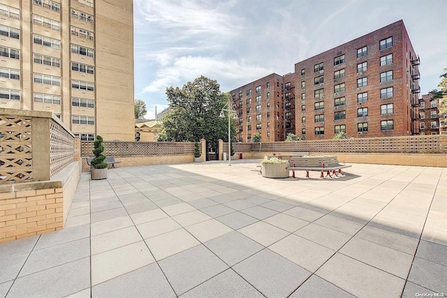 view of property's community featuring a patio