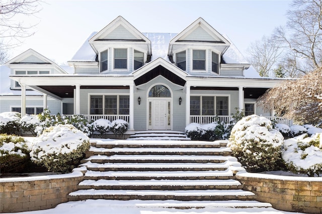 view of front of home with a porch