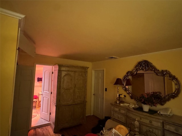 bedroom with light hardwood / wood-style flooring