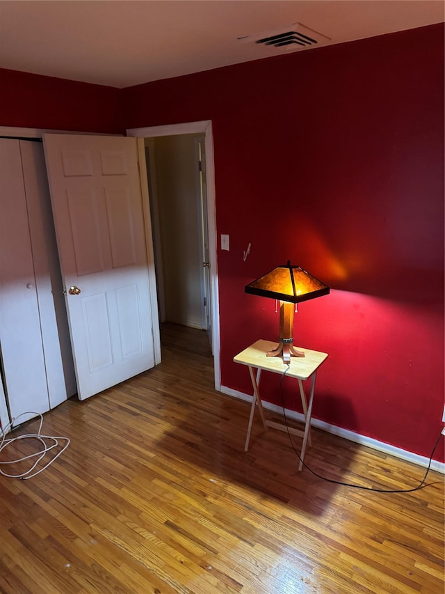 interior space with light hardwood / wood-style flooring