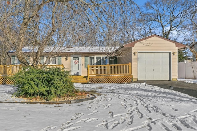 ranch-style house with a garage