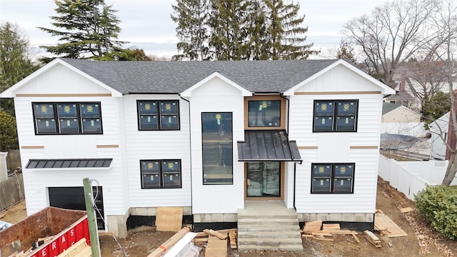 view of modern inspired farmhouse