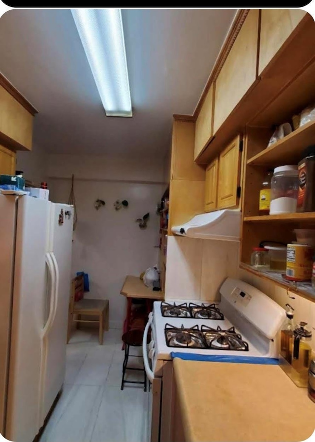 kitchen with white appliances